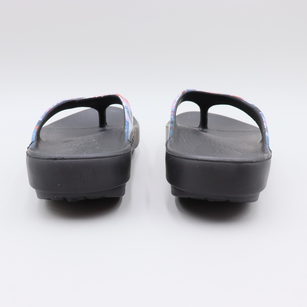 OOFOS OOlala Limited Recovery Thong Sandals Womens Size US 8 Black Multicolor - Picture 5 of 7